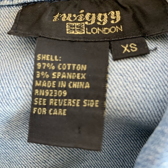 Twiggy London Jean Jacket Sz XS - Picture 7 of 7